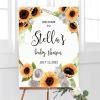 Baby Shower Welcome Sign, Gender Neutral Signage, Sunflower Welcome Lawn Poster, Girl Baby Shower Party Supplies, Boy Baby Shower Decorations, Custom Welcome Sign, Baby Girl Banner view 4