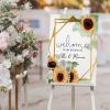 Rustic Wedding Welcome Sign, Personalised Wedding Sign, Welcome to Our Wedding, Welcome Wedding Board, Floral Sunflower Wedding Sign, Rustic Country Wedding Sign, 20x30in view 3
