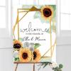 Rustic Wedding Welcome Sign, Personalised Wedding Sign, Welcome to Our Wedding, Welcome Wedding Board, Floral Sunflower Wedding Sign, Rustic Country Wedding Sign, 20x30in view 4