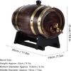 3L Wooden Wine, Storage Red Wine Brandy Whiskey Tequila Home Decor Aging with Faucet Wine Dispenser view 3