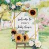 Baby Shower Welcome Sign, Custom Large Baby Shower Welcome Sign, Baby Shower Party Decoration, Sunflower Party Sign, Boy Baby Shower Decorations, Gender Neutral Baby Shower view 2