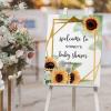 Baby Shower Welcome Sign, Custom Large Baby Shower Welcome Sign, Baby Shower Party Decoration, Sunflower Party Sign, Boy Baby Shower Decorations, Gender Neutral Baby Shower view 3