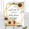 Baby Shower Welcome Sign, Custom Large Baby Shower Welcome Sign, Baby Shower Party Decoration, Sunflower Party Sign, Boy Baby Shower Decorations, Gender Neutral Baby Shower view 4