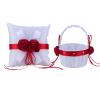 Wedding Hand Basket Set Flower Basket and for Hoop Bearer Pillow Romantic Lightweight Elegant Basket for Wedding Party Supplies Ceremony Home Anniversary, Wedding Flower Basket, Wedding Flower Basket view 1