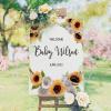 Baby Shower Welcome Sign, Gender Neutral Signage, Sunflower Welcome Lawn Poster, Girl Baby Shower Party Supplies, Boy Baby Shower Decorations, Custom Welcome Sign, Baby Girl Banner view 2