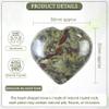 Crocon 50mm Dragon Bloodstone Heart stone Big Heart Shape Puff Stones Set 450+ Carats Pocket Crystal Healing Tumble Collection Palm Worry Stone Good Luck Charm Meditation Gift Craft Home Decor view 3