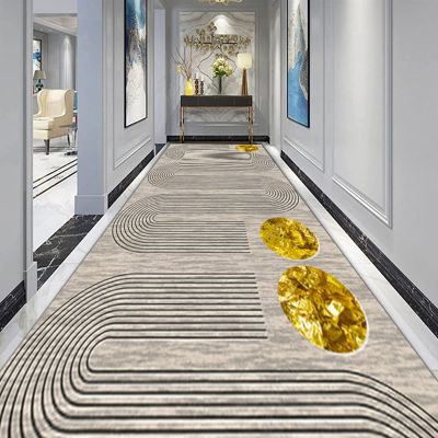 Long Carpet Runners with Non Slip Backing,60cm/70cm/80cm/100cm Wide Modern Washable Narrow Runner Rug for Hallway/Kitchen/Living Room/Entryway (Size : 2.3 ft x 14.8 ft)