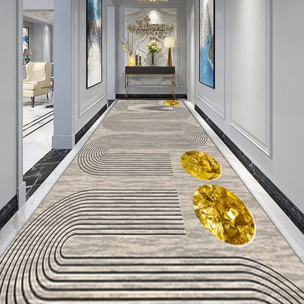 Long Carpet Runners with Non Slip Backing,60cm/70cm/80cm/100cm Wide Modern Washable Narrow Runner Rug for Hallway/Kitchen/Living Room/Entryway (Size : 2.3 ft x 14.8 ft)