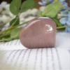 Crocon 50mm Pink Agate Heart stone Big Heart Shape Puff Stones Set 450+ Carats Pocket Crystal Healing Tumble Collection Palm Worry Stone Good Luck Charm Meditation Gift Craft Home Decor view 2