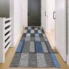 Hallway Entrance Runner Area Rug, Modern Grey and Blue Carpet Runner for Corridor/Kitchen/Bedroom/Entryway/Stair 60cm/70cm/80cm/100cm Wide (Size : 3.3 ft x 9.8 ft) view 2