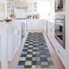 Hallway Entrance Runner Area Rug, Modern Grey and Blue Carpet Runner for Corridor/Kitchen/Bedroom/Entryway/Stair 60cm/70cm/80cm/100cm Wide (Size : 3.3 ft x 9.8 ft) view 3