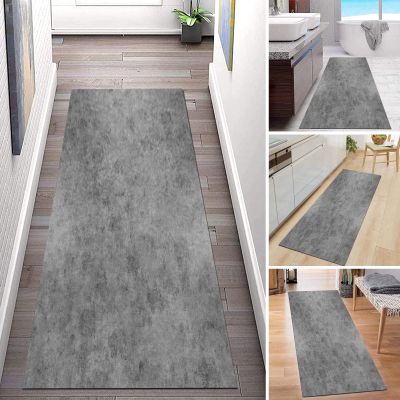 GRAPKS Runner Rug for Hallway, Modern Soft Touch Area Rug Washable Grey Carpet Runners for Entryway Corridor Stair Floor Mat 60x300cm/70x450cm/80x500cm (Size : 2.3 ft x 16.4 ft)