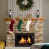 Kunyida Christmas Stockings, 18 Inch Burgundy, Ivory, Green and Khaki Cable Knitted Stocking for Xmas Holiday Decoration, 8 Pack view 2