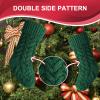 Kunyida Christmas Stockings, 18 Inch Burgundy, Ivory, Green and Khaki Cable Knitted Stocking for Xmas Holiday Decoration, 8 Pack view 3