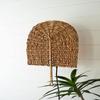 KALALOU Seagrass Fan Wall Sconce Lamp with Brown Finish NEP1083 view 2