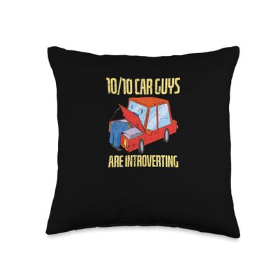 Distressed Gear Head Puns Statistics Car Guy Throw Pillow