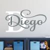 Name Wall Decal Sticker Custom Name Wall Decal Girls Room Boys Room - Personalized Name Wall Decal Nursery Decal - Baby Monogram Vinyl Wall Art (36" w x 18" high) view 1