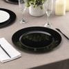 13'' Charger Plates Black Plastic Heavy Duty Disposable Dinner Chargers Serveware Dishes Platters Tableware Pack of 12 view 2