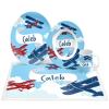 Personalized Airplane Plate Set, Bowl, Placemat, Mug, Mealtime, Dinner, Dinnerware - Choose Your Pieces view 1