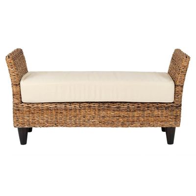 Bench Brown Solid Modern Contemporary Wood Textured Handmade