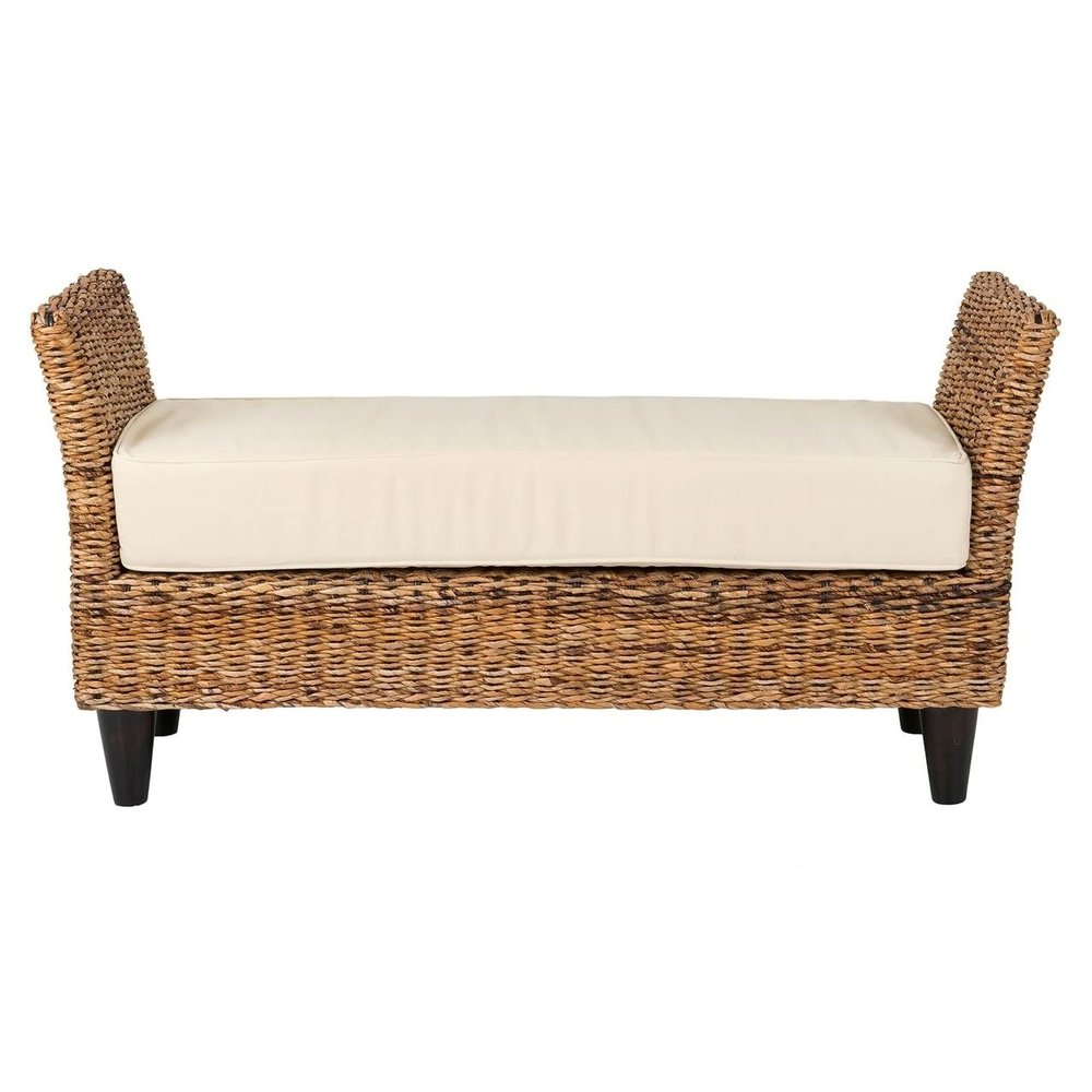 Bench Brown Solid Modern Contemporary Wood Textured Handmade