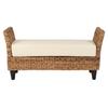 Bench Brown Solid Modern Contemporary Wood Textured Handmade view 1