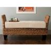 Bench Brown Solid Modern Contemporary Wood Textured Handmade view 2