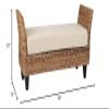 Bench Brown Solid Modern Contemporary Wood Textured Handmade view 3