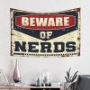 Garage Decore Beware of Nerds Tapestry Men Decor Asthetic Room Decore (Size : 75X100CM) view 2