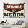Garage Decore Beware of Nerds Tapestry Men Decor Asthetic Room Decore (Size : 75X100CM) view 4