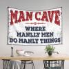 Outdoor Bar Decor Where Manlly Men Do Manly Things Tapestry Man Cave Furniture for Small Room Cave Man Bar ( Size : 100X150CM ) view 3