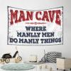 Outdoor Bar Decor Where Manlly Men Do Manly Things Tapestry Man Cave Furniture for Small Room Cave Man Bar ( Size : 100X150CM ) view 4