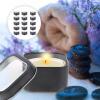 Uonlytech Square Metal Tins with Clear Window Lids 2.63X2.63X1.57 Inch Storage Containers 15 Pack for Candle Making Diy Creams Balms and Craft Supplies view 4