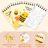 Decorably 24 Pack Spiral Bumble Bee Party Favors for Kids - 12 Colorful Designs 2.4x4in Mini Notepads, Spring-Bound with 20 Sheets - Gifts for Birthday, Baby Shower, Children's Party, School view 4