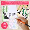 Decorably 24 Pack Panda Party Favors for Kids 8-12 - 12 Adorable Designs 2.4x4in Panda Notepad, Spring Bound 20 Sheets view 2