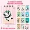 Decorably 24 Pack Panda Party Favors for Kids 8-12 - 12 Adorable Designs 2.4x4in Panda Notepad, Spring Bound 20 Sheets view 3