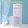 Hot&Cold Water Cooler Dispenser, 5 Gallon Top Loading Water Cooler for Home Office, Water Cooler Dispenser with Storage Cabinet, Chile Safety Lock,White view 4