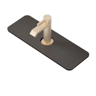 Faucet Super Absorbent Mat Washable Sink Splash Guard Countertop Absorbent Drying Mat Faucet Drip Catcher for Bathroom Accessory (Color : Darkgrey, Specification : 13.8X38cm)