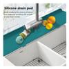 Kitchen Faucet Absorbent Mat Silicone Sink Splash Guard Water Draining Pad Countertop Protector Table Cushion Placemat Bathroom Washable backsplash Guard Water Absorbent Mat Behind Faucet view 2