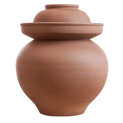 ZHOUXIAO Traditional Chinese Porcelain Pickle Jar, Solid Color Thickened Fermentation Crock Pickling Pot,Fermenting Jar with Water Seal Airlock Lid Stoneware Fermenter for Ki 8KG