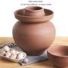 ZHOUXIAO Traditional Chinese Porcelain Pickle Jar, Solid Color Thickened Fermentation Crock Pickling Pot,Fermenting Jar with Water Seal Airlock Lid Stoneware Fermenter for Ki 8KG view 2