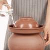 ZHOUXIAO Traditional Chinese Porcelain Pickle Jar, Solid Color Thickened Fermentation Crock Pickling Pot,Fermenting Jar with Water Seal Airlock Lid Stoneware Fermenter for Ki 8KG view 3