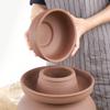 ZHOUXIAO Traditional Chinese Porcelain Pickle Jar, Solid Color Thickened Fermentation Crock Pickling Pot,Fermenting Jar with Water Seal Airlock Lid Stoneware Fermenter for Ki 8KG view 4