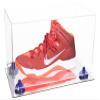 Better Display Cases Versatile Clear Acrylic Display Case - Medium Rectangle Box with Navy Blue Risers and Mirror Base 15" x 8" x 9" (V11/A013) view 1