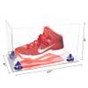 Better Display Cases Versatile Clear Acrylic Display Case - Medium Rectangle Box with Navy Blue Risers and Mirror Base 15" x 8" x 9" (V11/A013) view 2
