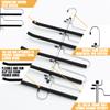3 Pack Pants Hangers Space Saving Heavy Duty Magic Slacks Jeans Trouser Hanger, Non-Slip Foam Padded 5 Layers, Multi-Purpose Premium Metal Closet Organizer for Leggings view 2