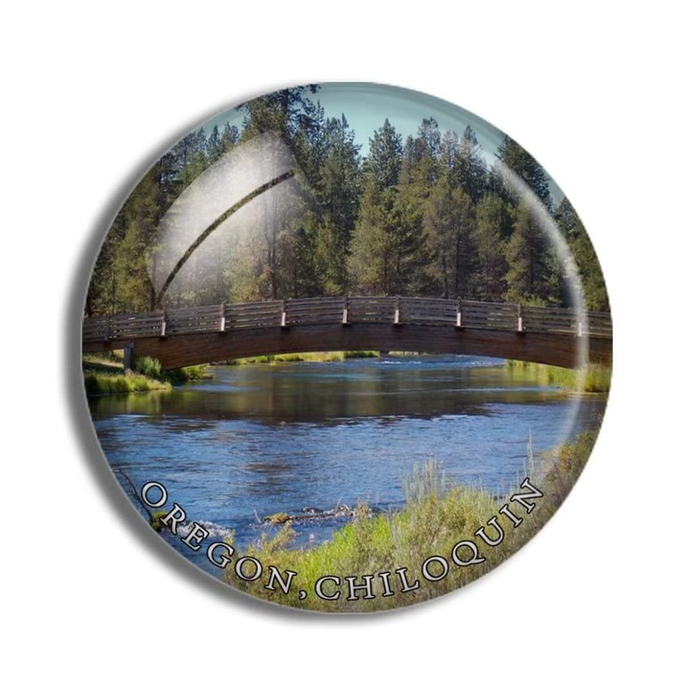 Crystal Fridge Magnets Chiloquin Oregon USA Travel Souvenir Funny Sticker for Gift Home Decoration Office Whiteboard