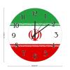 Middle East Countries Wooden Wall Clock Middle East Countries Flag Retro Art Clocks National Flag Country Souvenir Wood Clock Silent Battery Operated Round Clock for Laundry Room 10inch view 2