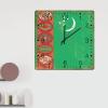 Central Asia Country Country Souvenir Wooden Wall Clock Central Asia Country Flag Clocks Battery Operated 10inch Square Wall Clock Retro National Flag Home Decorative Clocks for Office School view 3