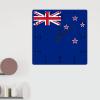 New Zealand Art Clock New Zealand Flag Farmhouse Wooden Wall Clocks National Flag Country Souvenir Clocks Quality Quartz Battery Operated Silent Square Clock for Dinning Living Room 10inch view 3